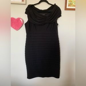 Scarlett Women’s Black Off The Shoulder Bodycon Ruffled Dress Size 14